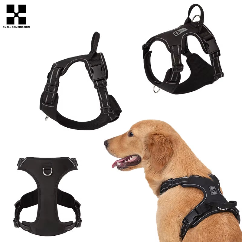 Dog Harness No Pull Reflective Pet Dog Chest Harness Adjustable for Small Medium Large Dogs Outdoor Walking